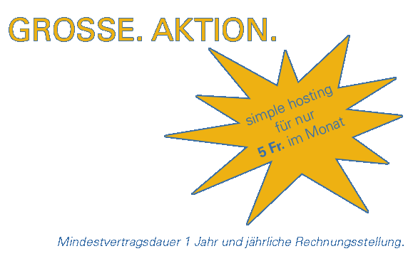Simple.hosting für 5.Fr./Monat
